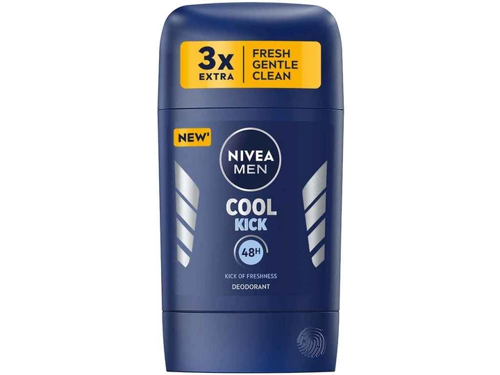 Антипреспірант твердий NIVEA 50мл для чоловіків COOL KICK - Фото 1 Антипреспірант твердий NIVEA 50мл для чоловіків COOL KICK - зображення 1