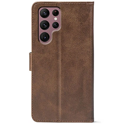 Чохол-книжка Crazy Horse Clasic Samsung Galaxy S22 Ultra (S908) Brown (Front) (49573) - зображення 3