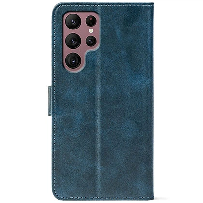 Чохол-книжка Crazy Horse Clasic Samsung Galaxy S22 Ultra (S908) Dark Blue (Front) (49582) - зображення 3