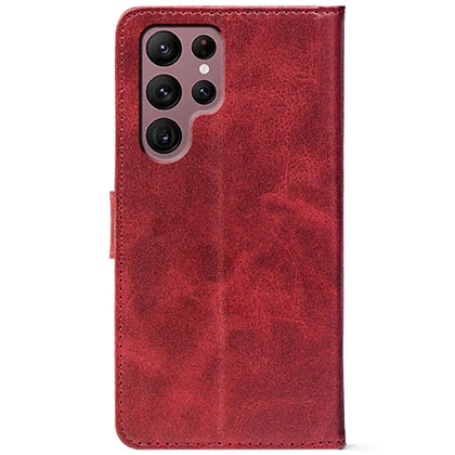 Чохол-книжка Crazy Horse Clasic Samsung Galaxy S22 Ultra (S908) Red Wine (Front) (49577) - зображення 3