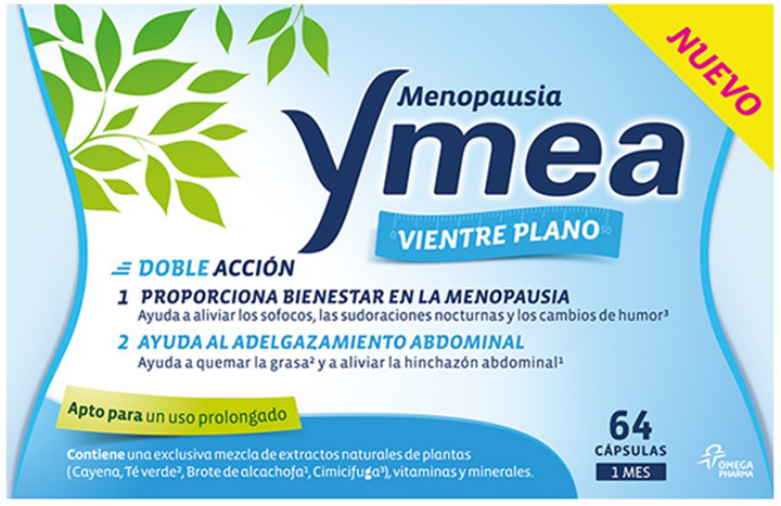 Дієтична добавка Ymea Menopause Flat Belly 64 капсул (8470001969200) - зображення 1