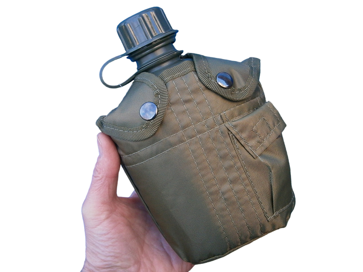 Фляга US bottle 1 л пластикова в чохлі олива MiL-tec Німеччина - изображение 2