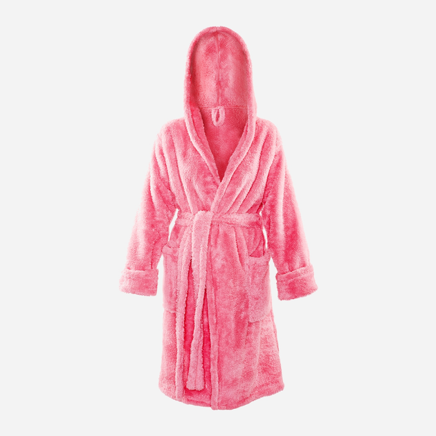 Халат жіночий теплий з капюшоном DKaren Housecoat Diana L Coral (5901780657000) - зображення 1