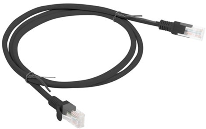 Patchcord Lanberg Cat.6 UTP RJ-45 10 m (PCU6-10CC-1000-BK) - obraz 2