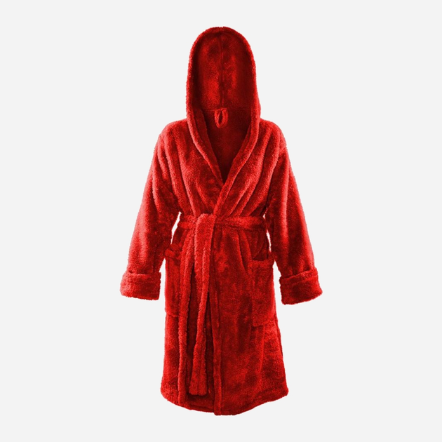 Халат жіночий теплий з капюшоном DKaren Housecoat Diana XS Red (5901780656966) - зображення 2