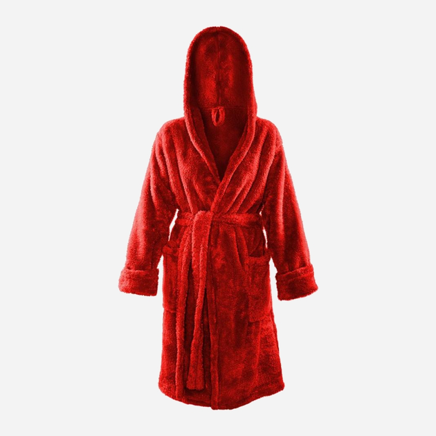 Халат жіночий теплий з капюшоном DKaren Housecoat Diana 2XL Red (5901780656874) - зображення 2