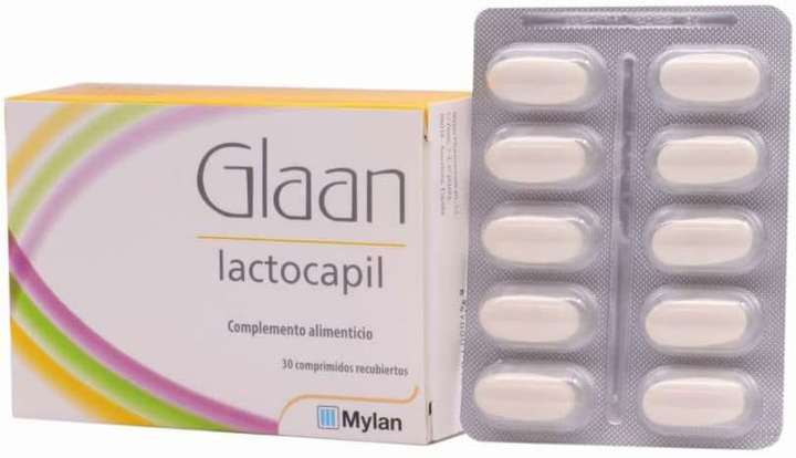 Suplement diety Mylan Glaan Lactocapil 30 tabletek (8470001610324) - obraz 2