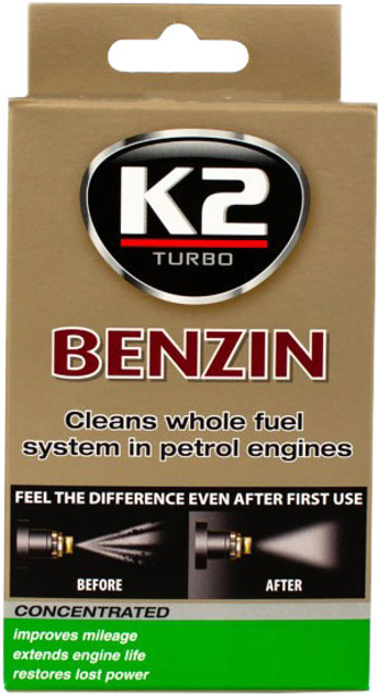 Акція на Очищувач інжекторів для бензинових двигунів K2 Turbo Benzin 50 мл від Rozetka