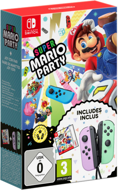 Гра Nintendo Switch Super Mario Party + Joy-Con Pastel P/G (Картридж) (NSS6732) - зображення 1