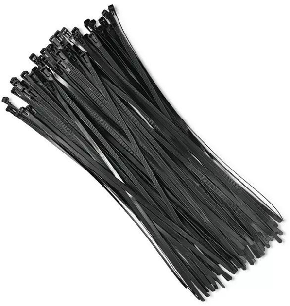Opaski zaciskowe Qoltec 7.2x450 mm Nylon UV Czarny (5901878522371) - obraz 4