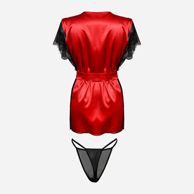 Халат жіночий атласний DKaren Bridget S Червоний (5902686574897) - зображення 2