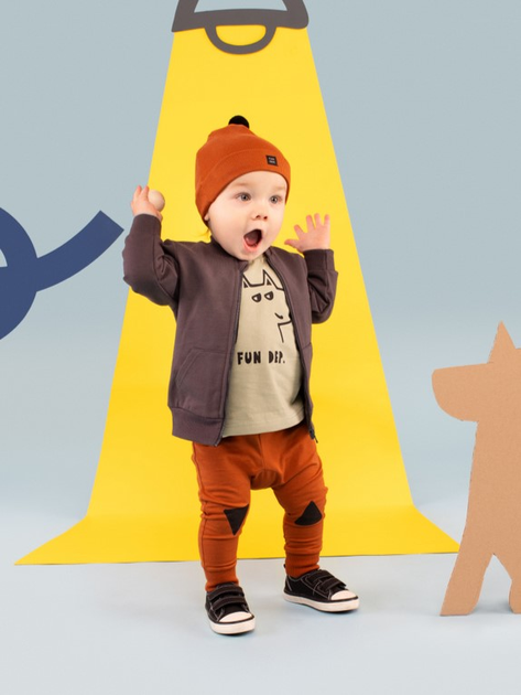 Спортивні штани дитячі Pinokio Oliver 98 см Brown (5901033298554) - зображення 2