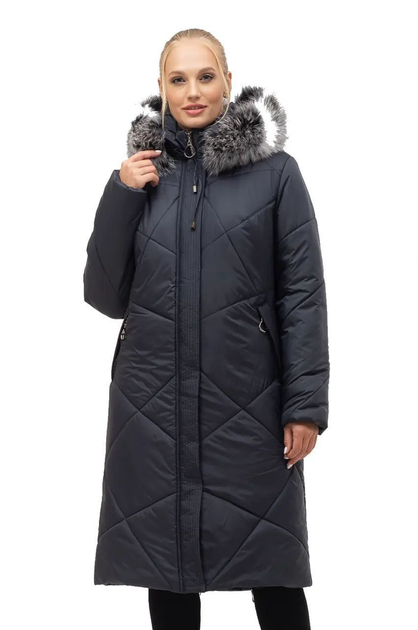 Женская куртка зимняя большого размера UF-fashion LRD-150 чбк 54 синий ...