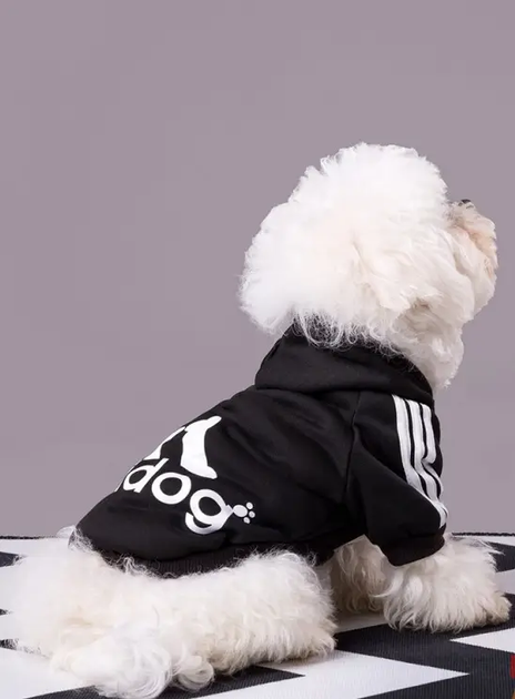 Толстовка для собак Adidog черная XXL - Фото 2 Толстовка для собак Adidog черная XXL - изображение 2