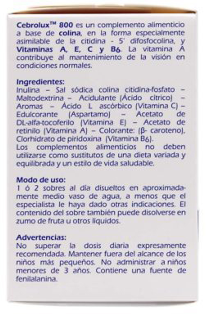 Suplement diety Bausch & Lomb Cebrolux 800 30 saszetek (8470001662187) - obraz 3