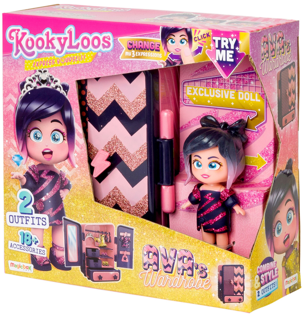 Лялька Magic box Kookyloos S Ігоровий набір Гардероб Ави 17 cм (8431618018231) - зображення 3