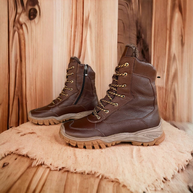 Берцы ботинки теплые Зима до - 25 натуральная гидрофобная кожа+натуральная шерсть усиленная пятка и носок 47 - изображение 2