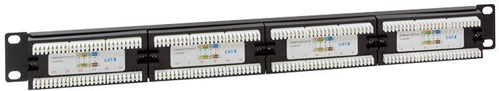 Патч-панель Logilink 19" 1U 24 порти Cat 6 UTP Black (4260113562093) - зображення 2