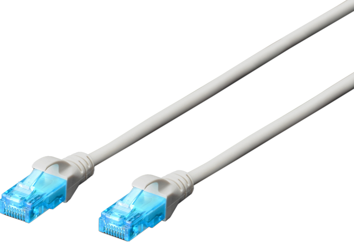 Patchcord Digitus CAT5e UTP 5 m AWG CCA PVC Szary (DK-1512-050) - obraz 1