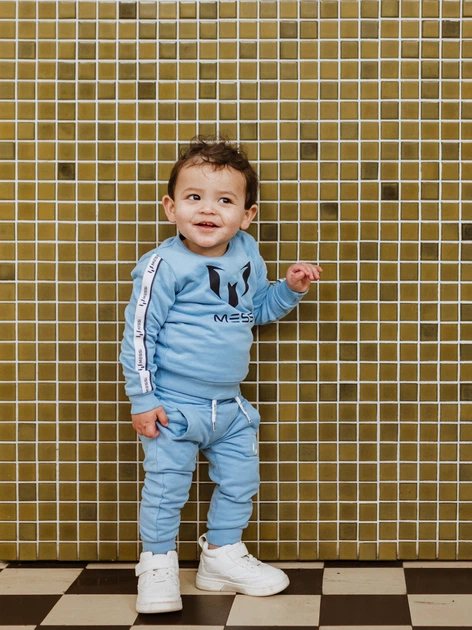 Дитячі спортивні штани Messi S49324-2 110-116 см Світло-сині (8720815173424) - зображення 3