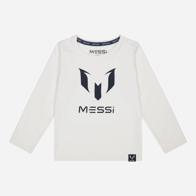Дитяча футболка з довгими рукавами для хлопчика Messi S49319-2 74-80 см White (8720815173042) - зображення 1
