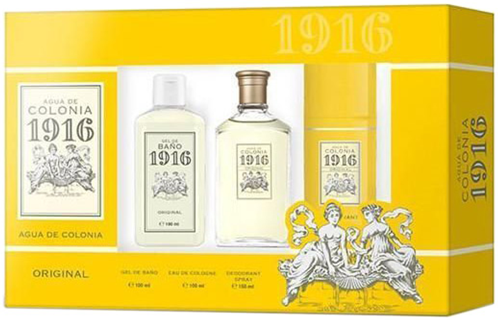 Zestaw Myrurgia Agua de Colonia 1916 Original Woda Kolońska 100 ml + Dezodorant 150 ml + Żel do kąpieli 100 ml (8414135003034) - obraz 1