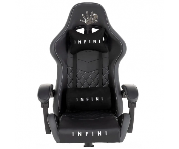 Ігрове крісло для геймерів та роботи Infini F146 чорне геймерське крісло - изображение 5