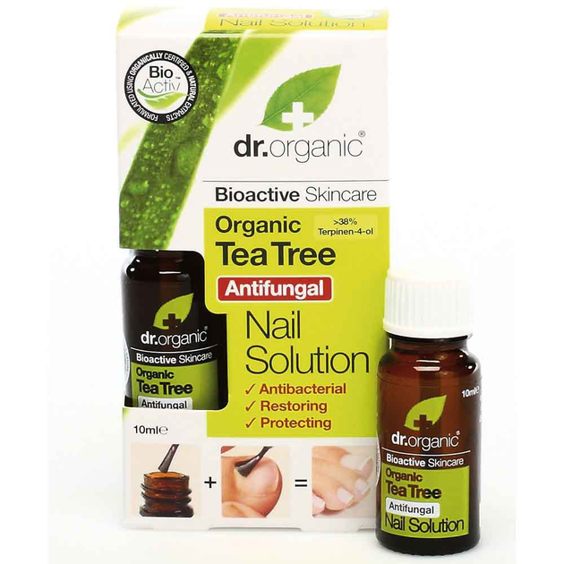 Засіб косметичний для ніг Dr. Organic Tea Tree Nail Solution 10 мл (5060176672734) - зображення 1