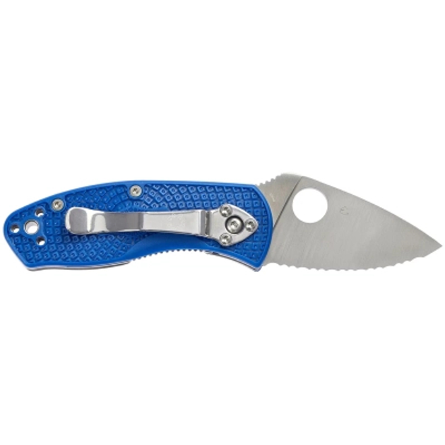 Ніж Spyderco Ambitious Serrated Lightweight S35VN Blue (C148SBL) - зображення 2