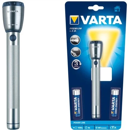 Mini Lampe De Poche LED Varta Indestructible, 12 Lumens, Porte-clés, Noir, Occasion