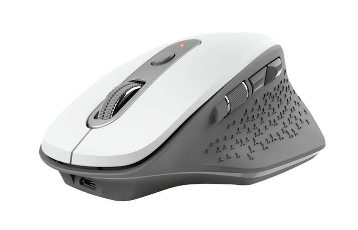 Мышь беспроводная Trust Ozaa Rechargeable, White, оптическая, 800/1200/1600/2400 dpi, 6 кнопок, эргономичный дизайн, встроенная ионно-литиевая батарея (24035) - изображение 2