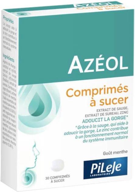 Диетическая добавка PiLeJe Azeol Throat 30 таблеток (3701145600243) - изображение 1