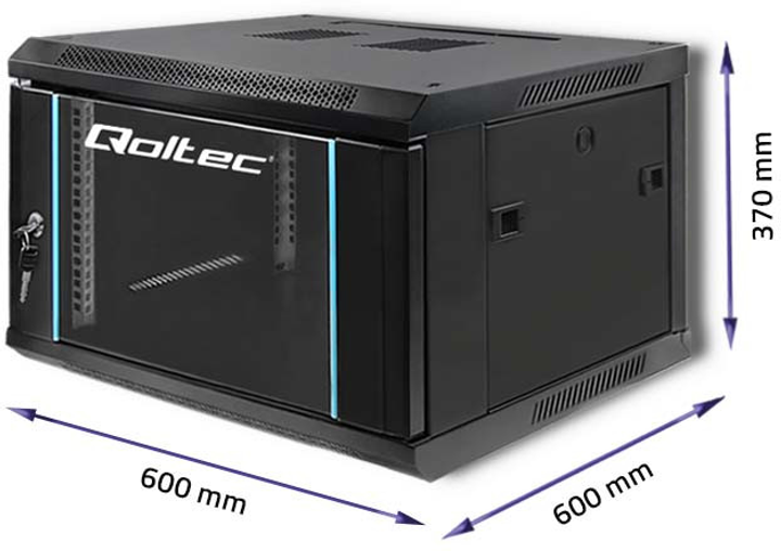 Серверна шафа Qoltec RACK 19" 6U 600 x 370 x 600 (5901878544656) - зображення 5