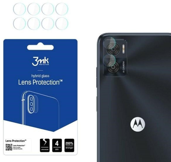 Zestaw szkieł hartowanych 3MK Lens Protection na aparat Motorola Moto E22 (5903108495127) - obraz 1
