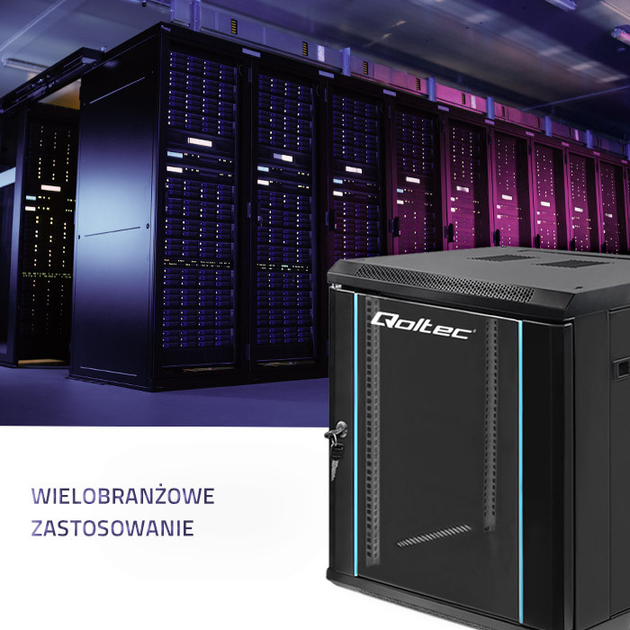 Szafa serwerowa Qoltec RACK 19" 12U 600 x 635 x 600 (5901878544670) - obraz 7