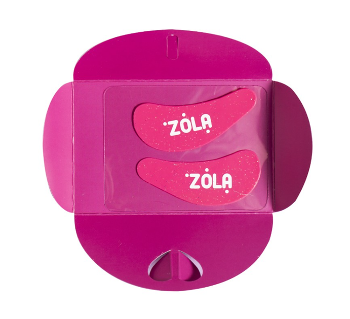 Патчі-фіксатори під очі ZOLA Silicone Eye Patch Pink Shine силіконові багаторазові, малинові, пара - изображение 3