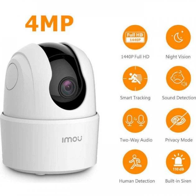 IP камера поворотная Imou Dahua Ranger 2C 4MP 2160p видеоняня - изображение 4