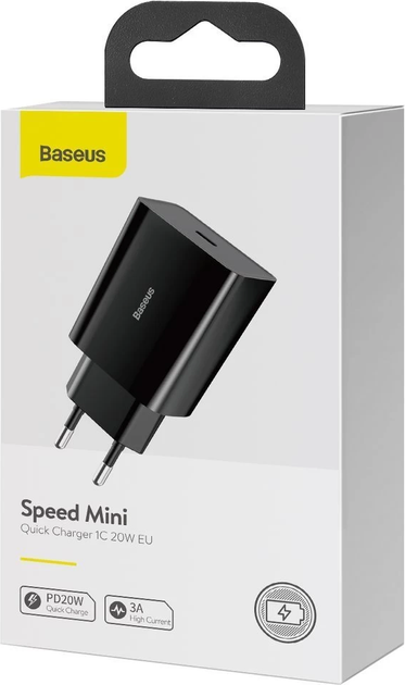 Зарядное устройство Baseus Speed Mini Quick Charger 1C 20W EU CCFS-SN01 черное - изображение 6