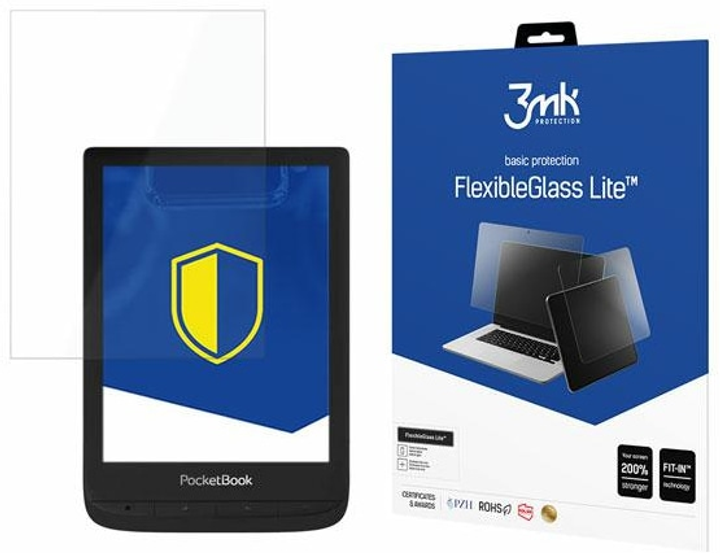 Szkło hybrydowe 3MK ElasticGlass Lite do PocketBook Touch Lux 5 (5903108464635) - obraz 1