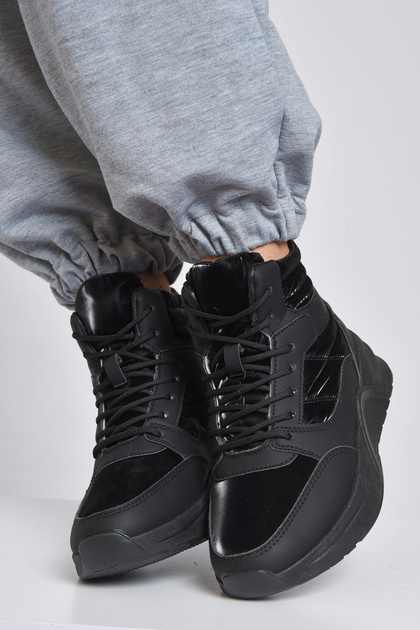 Кроссовки женские на меху черного цвета Happy 36 (165757 ...