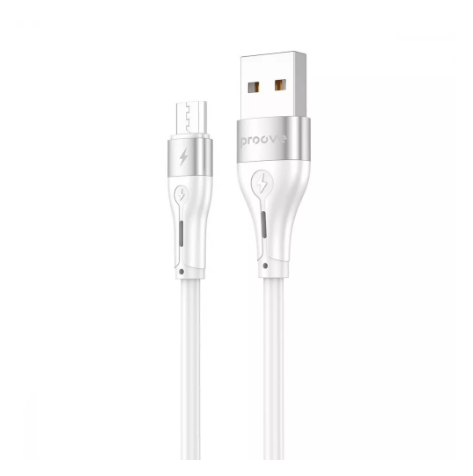 Кабель Charge\OTG Proove Soft Silicone USB to Micro USB 2.4A 1m White CCSO20001302 - Фото 1 Кабель Charge\OTG Proove Soft Silicone USB to Micro USB 2.4A 1m White CCSO20001302 - зображення 1
