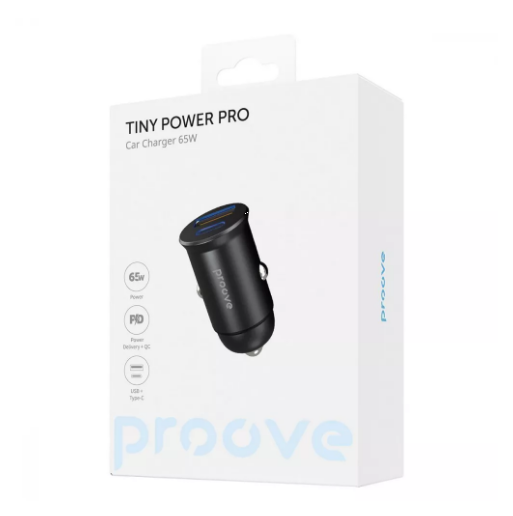 Автомобільний ЗП Proove Tiny Power Pro 65W (USB + Type-C) - зображення 2