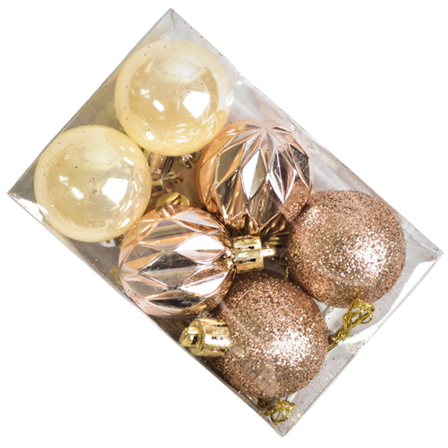 Елочные новогодние шарики Stenson R90709 пластиковые 4см в наборе 12шт ...