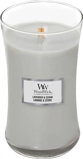 Ароматична свічка Woodwick деревна Lavender & Cedar 160 годин (1666272E) - Фото 1 Ароматична свічка Woodwick деревна Lavender & Cedar 160 годин (1666272E) - изображение 1