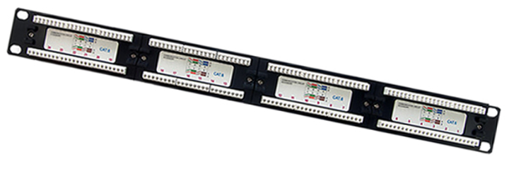 Panel krosowy Qoltec 19" 1U 24 porty Cat 6 UTP Czarny (5901878544748) - obraz 3