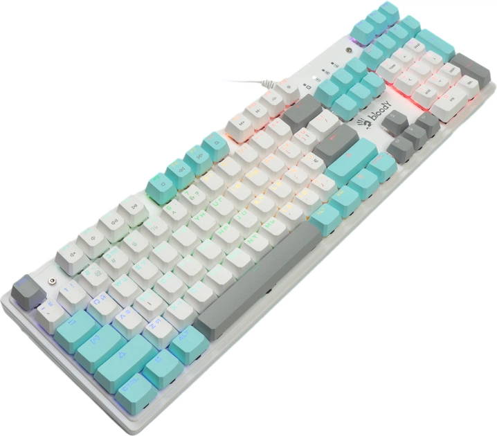 Клавіатура дротова A4Tech Bloody S510R USB Icy White