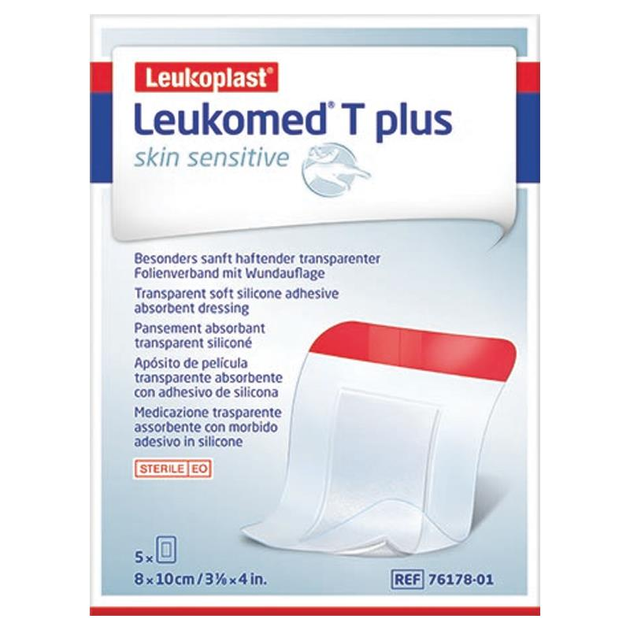 Пластырь BSN Medical Leukomed T Plus Skin Sensitive 5 шт (4042809669510) - изображение 1