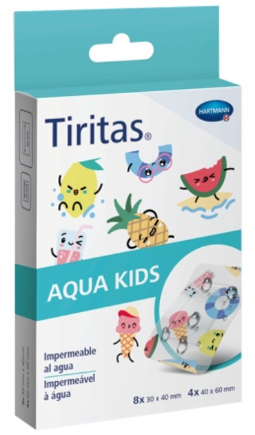 Пластырь Hartmann Tiritas Aqua Kids 12 шт (4052199510804) - изображение 1