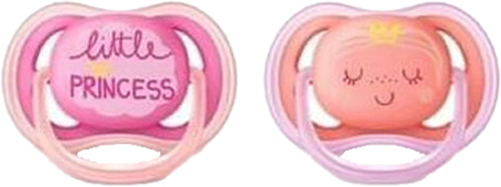 Smoczki Avent Ultra Air Pacifiers, 2 szt (Pink and Salmon) SCF343/22 (8710103845560) - obraz 1