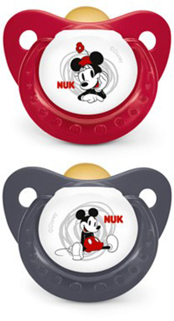 Smoczka Nuk Chupete Disney Mickey Anatómico Látex Talla 1 (4008600134930) - obraz 1